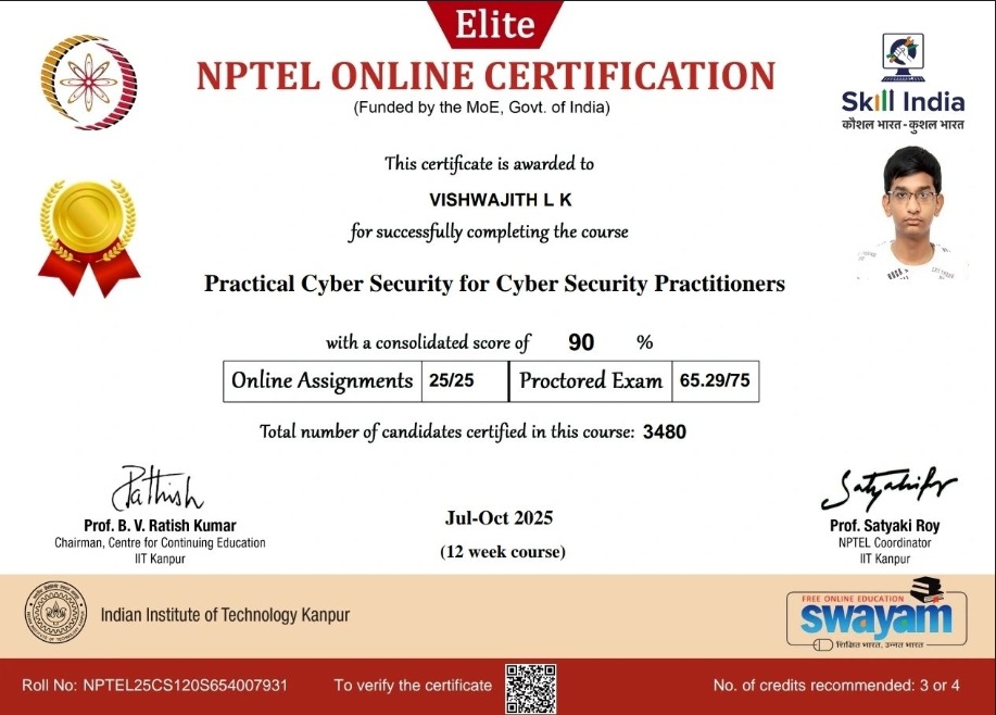 Practical Cybersecurity certificate